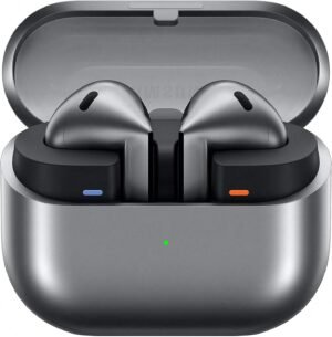 While Stocks Last：SAMSUNG Galaxy Buds 3 Pro AI True Wireless Bluetooth Earbuds, Noise Cancelling, Sound Optimization, Redesigned Comfort Fit, Silver