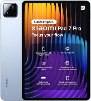 Xiaomi Pad 7 Pro Ai WiFi Version Global (No Calls or Text) 11.2 inches 3.2K 144Hz 8850mAh Bluetooth 5.4 Four Speakers 50 Mp Cam Model 24091RPADG (512GB + 12GB)